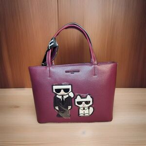 Karl Lagerfeld NWT Maybelle Satchel Crossbody Shoulder Bag Red